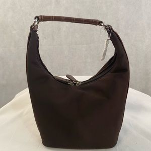 NWT Liz Claiborne brown mini bucket bag